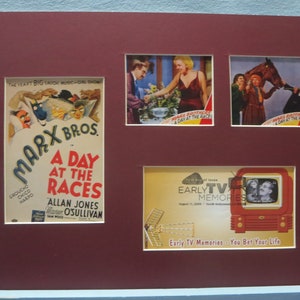 The Marx Brothers in A Day at the Races and the First Day Cover of the Groucho Marx stamp image 1