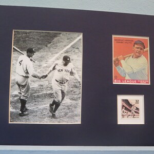 New York Yankee Great and Baseball Hall of Fame Members Babe Ruth & Lou Gehrig honored by the Babe Ruth stamp