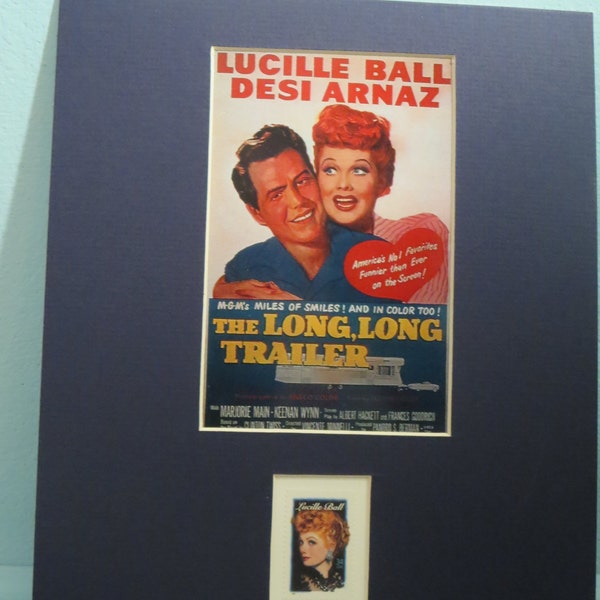 Desi Arnaz and the Lucille Ball in The Long, Long Trailer & Lucille Ball Stamp