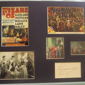 The Wizard of Oz - The Tin Man, The Scarecrow & the Lion and Dorothy starring Judy Garland signed by Lois January, the manicurist of Oz