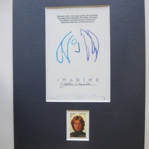 Honoring John Lennon of the Beatles and his own stamp
