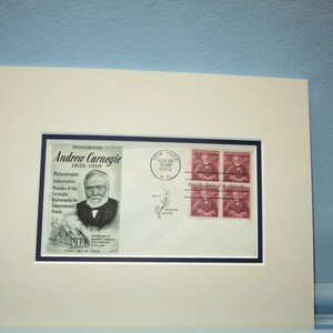 The Steel Magnate and Titan of Industry - Andrew Carnegie and the First Day Cover of his own stamp