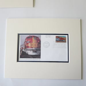 Great American Railroad Trains - The Santa Fe Super Chief  of the Atchison, Topeka and Santa Fe Railway and First Day Cover of its own stamp