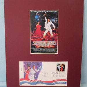 Disco Dancing - John Travolta in Saturday Night Fever and the First Day Cover of the Disco Dancing stamp