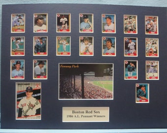 Boston Red Sox 1986 A.L. Pennant Winners and Bruce Hurst autograph