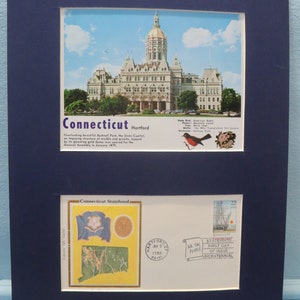 Honoring Connecticut and its State Capitol at Hartford & First Day Cover for Connecticut Statehood
