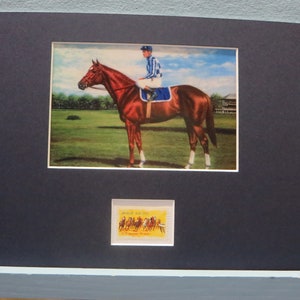 Triple Crown Winner Secretariat honored by  the stamp issued for the 100th Anniversary of the Kentucky Derby
