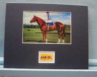 Triple Crown Winner Secretariat honored by  the stamp issued for the 100th Anniversary of the Kentucky Derby