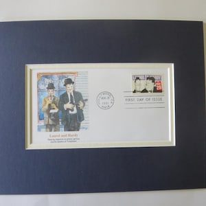 The Comedy Team of Laurel & Hardy and First Day Cover of their own stamp