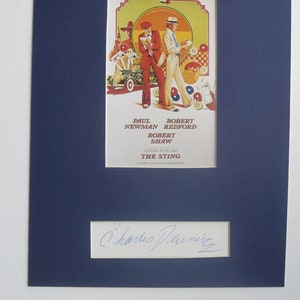 Paul Newman and Robert Redford in &quot;The Sting&quot; & Charles Durning autograph as Lt. Synder