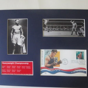Heavyweight Championship - Jack Dempsey vs. Gene Tunney &  the Long Count and First Day Cover of Jack Dempsey stamp