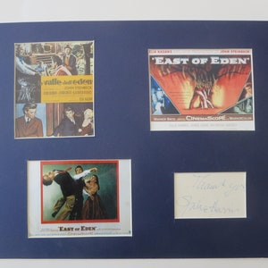 James Dean - &quot;East of Eden&quot; starring Jo Van Fleet and Raymond Massey with the autograph of Julie Harris aka Abra