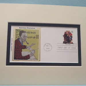 Norman Rockwell&#39;s Illustration of The  Doctors of America and First Day Cover of its own stamp