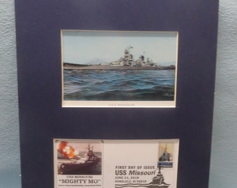 WWII - Japan surrenders on the USS Missouri & First Day Cover of its own stamp