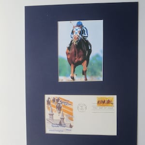 Triple Crown Winner Secretariat Wins the Kentucky Derby & First day Cover of the stamp for the 100th Anniversary of the Kentucky Derby