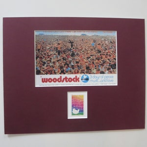 Honoring the 1969 Woodstock Festival honored by its own stamp
