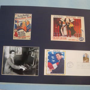 Fred Astaire and  Bing Crosby in Holiday Inn and the  First day Cover of the Irving Berlin stamp