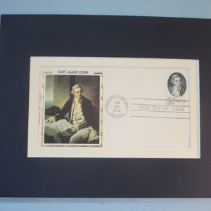 Captain James Cook - Pacvific Explorer and Discoverer of Hawaii & First Day Cover of his stamp