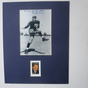 Ronald Reagan shown as the &quot;Gipper&quot; from the movie about famed Notre Dame coach Knute Rockne  honored by the Ronald Reagan stamp