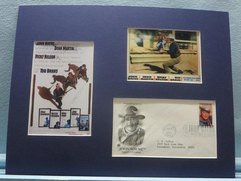 John Wayne Rio Bravo directed by Howard Hawks and starring John Wayne and Dean Martin and John Wayne First Day Cover image 1