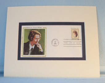 Honoring Edna St. Vincent Millay - Pulitzer Prize Winner for Poetry in 1923 & the First Day Cover of her own stamp