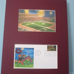 Cincinnati Reds organiza el primer partido nocturno de béisbol en la historia en Crosley Field & First Day Cover of Crosley Field