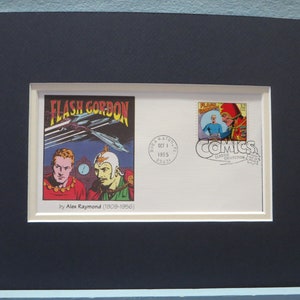 Comic Script Classic - Flash Gordon and the First Day Cover  of his own stamp