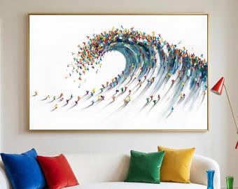 Together We Rise — Original Oil Painting by Aaron S. | Contemporary Pop Art on Canvas