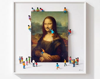 Mona Lisa Makeover — Original Oil Painting by Aaron S. | Contemporary Art on Canvas