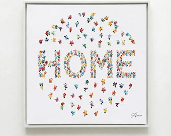 Original Ölgemälde: Pop Art Figur 'Home' auf Leinwand