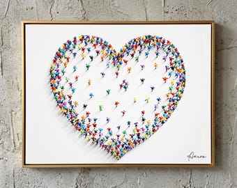 Heart of Humanity — Original Oil Painting by Aaron S. | Contemporary Pop Art on Canvas