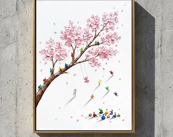 Petals of Togetherness — Original Oil Painting by Aaron S. | Contemporary Floral Art on Canvas