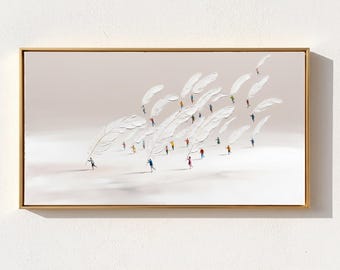 Wings of Possibility — Original Oil Painting by Aaron S. | Contemporary Spiritual Art on Canvas