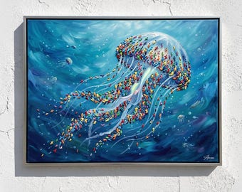 Ocean Current — Original Oil Painting by Aaron S. | Contemporary Ocean Art on Canvas