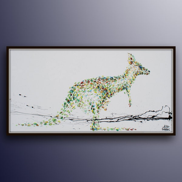 Kangaroo Painting Etsy