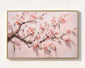 Blossoms in the Making — Original Oil Painting by Aaron S. | Contemporary Floral Art on Canvas