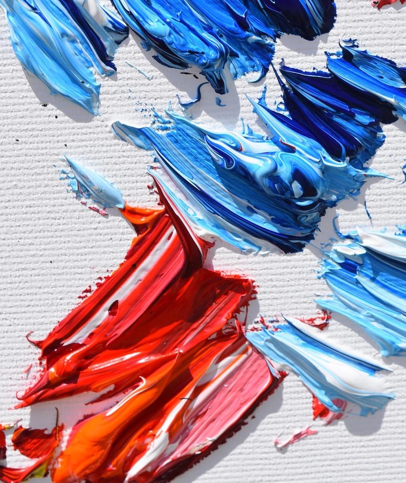 DNA 50" original oil Painting Gift for doctor, art for office, medical graduate, genetic code, science art, gene by Koby Feldmos image 3