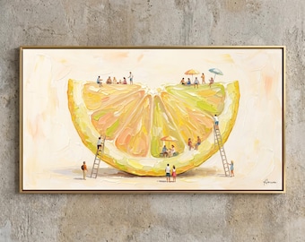 Citrus Picnic — Original Oil Painting by Aaron S. | Contemporary Pop Art on Canvas