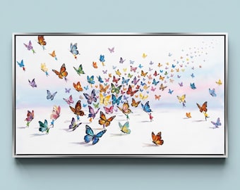 Butterfly Symphony — Original Oil Painting by Aaron S. | Contemporary Nature Art on Canvas
