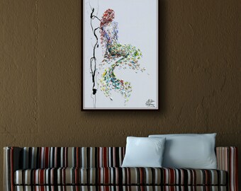 mermaid＊テクスチャーアート 絵画 原画 抽象画 現代アート 海