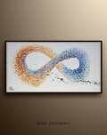 Abstract Painting 55" Infinity Symbol Original Abstract Oil Painting, Oil Painting, Cold Warm Tone, Modern Style, By Koby Feldmos product logo