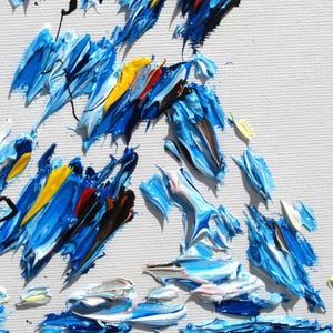 Painting Star of David 30" Original oil painting on canvas, Jew, Jewish star, Israel painting, bible religious painting by Koby Feldmos image 3