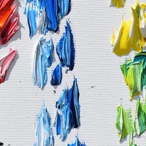 DNA 50" original oil Painting Gift for doctor, art for office, medical graduate, genetic code, science art, gene by Koby Feldmos image 2