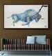 Painting Animal BULL 67' oil painting on canvas, office painting, thick oil layers, Luxury looks, Express shipping, By Koby Feldmos 