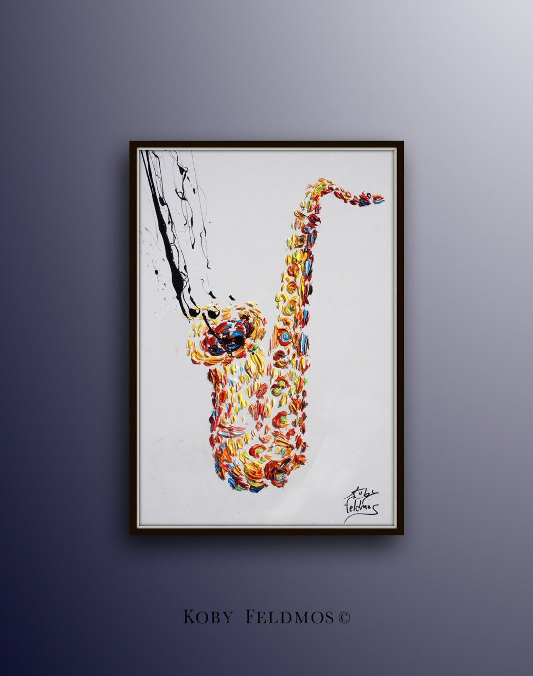 Saxophone Oil Painting 40 Modern Looks Extremely Etsy
