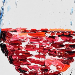 Red wine 30" Beautiful luxury glass of red wine, can be as gift or at home, great for pubs, restaurants and bars, by Koby Feldmos image 2