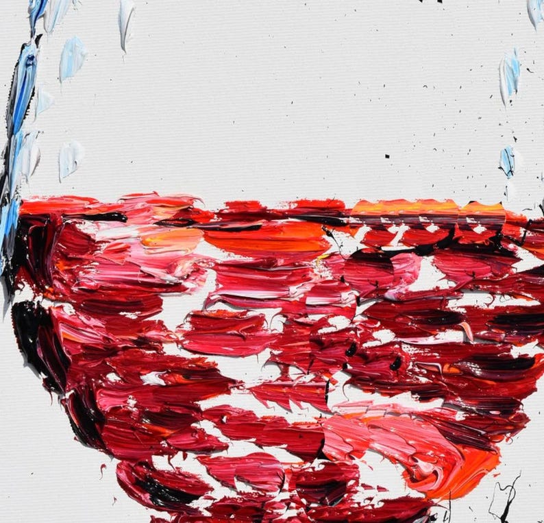 Red wine 30" Beautiful luxury glass of red wine, can be as gift or at home, great for pubs, restaurants and bars, by Koby Feldmos image 2