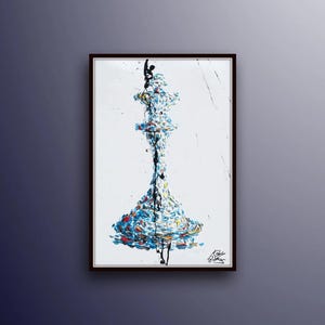 Chess Set 4 paintings- painting - Checkmate Original oil painting on canvas, office gift idea, gift for husband, by Koby Feldmos image 4