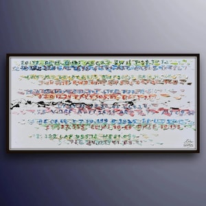Painting 60&quot; Stock Market Wall street stock market art finance painting for office, original oil painting on canvas by Koby Feldmos