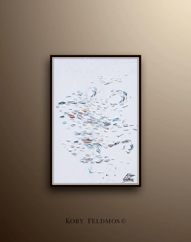 Painting 4 elements 30" - Fire , air, water , earth. - original painting, very classical art, relaxing energy, by Koby Feldmos image 5